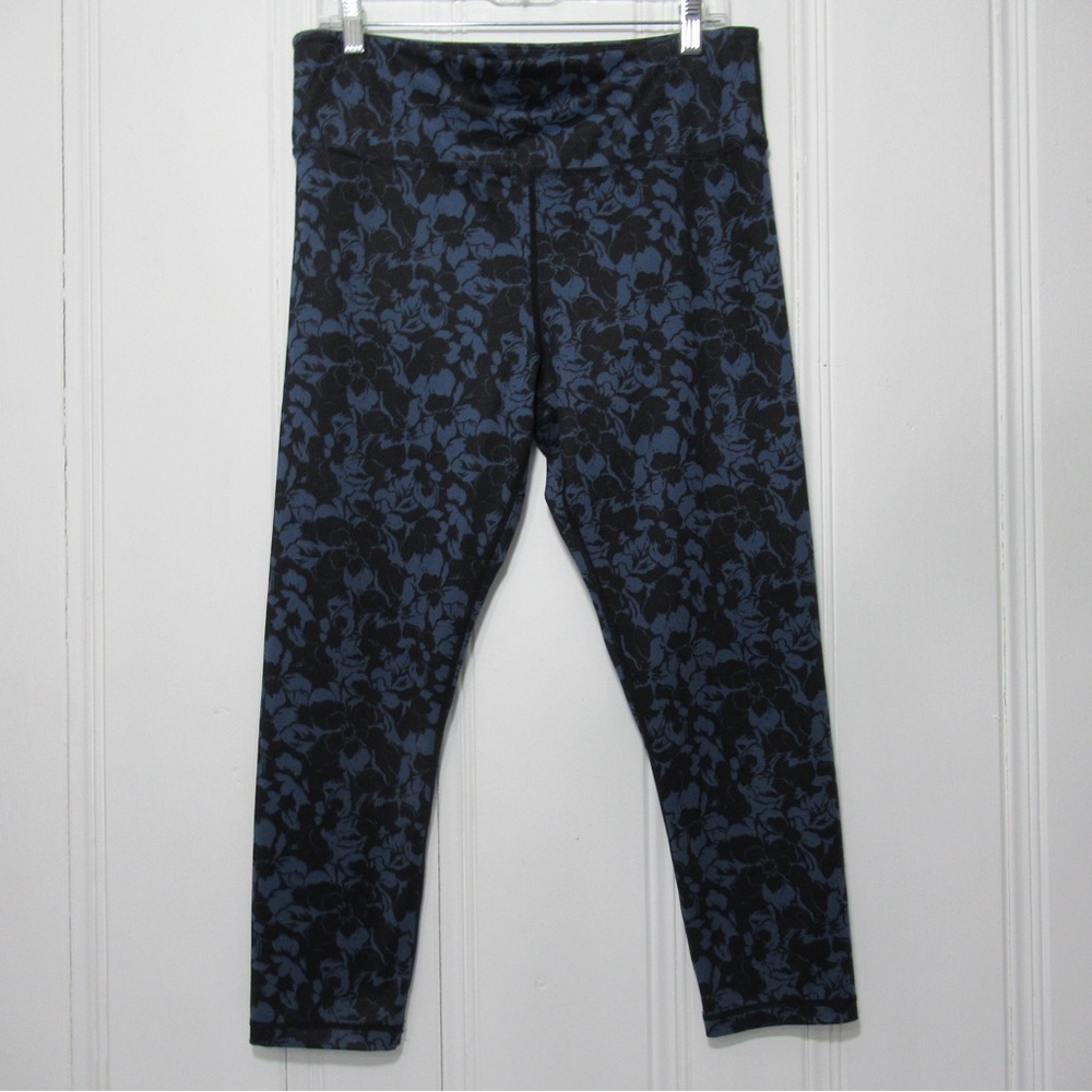 ZYIA Blue Light n Tight Hi-Rise Floral Leggings Size 16-18
